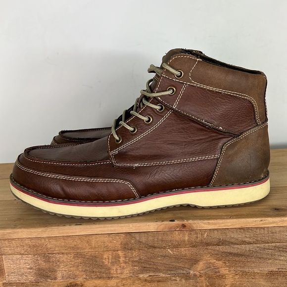 Sonoma brown leather minimalist chukka street comfort boots us mens size 12 - Picture 4 of 8